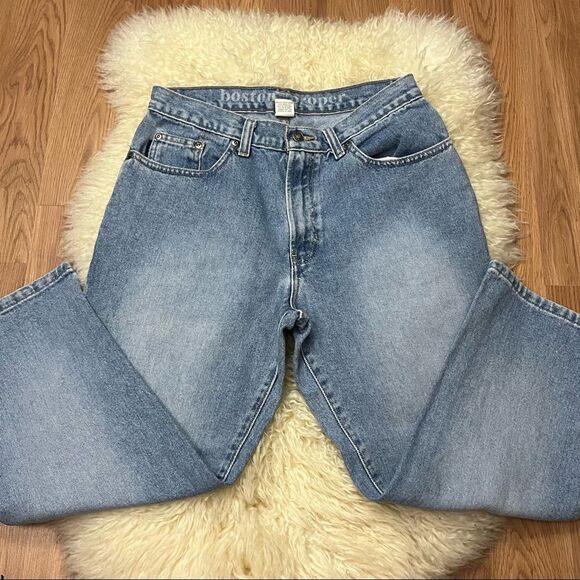 Vintage Y2K Boston Proper High Waist Straight Split Leg Crop Jeans  6 - Picture 3 of 8